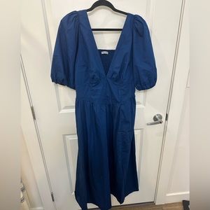 Abercrombie and Fitch XL Tall navy blue dress with slit